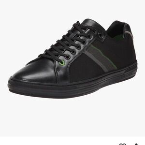 Black Leather Sneakers